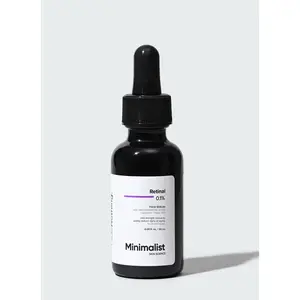 Minimalist 0.1% Retinal Anti-Aging Face Serum with 0.5% Oleyl Adapalenate & Bakuchiol, Sunscreen-Enhancing, Smooth, Lightweight, Calming, Radiant, Reduces Fine Lines & Wrinkles, For Men & Women, 0.68 Fl Oz/20ml