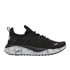 PUMA Womens Pacer 23 Marbleized Lace Up Running Sneakers Shoes - Black