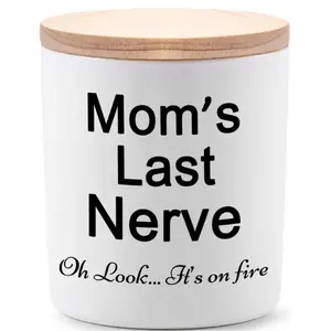 Best Mother’s Day 2026 Gifts for Mom from Daughter Son Funny Cool Unique Mothers Day Christmas Birthday Gifts for Mom Stocking Stuffers Moms Last Nerve Oh Look Its On Fire Lavender Scented Soy Candle
