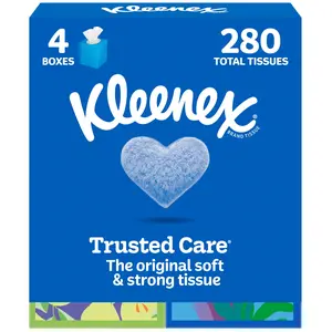 Facial Tissues, 4 Cube 70 Count (Pack of 4), White