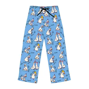 Silly Goose Pajama Pants for Women Men, Cute Animal Print Lounge Pants, Comfortable Loose Fit Sleep Bottoms, Soft Breathable Casual Sleepwear, All Season Cozy PJ Pants, Fun Novelty Loungewear