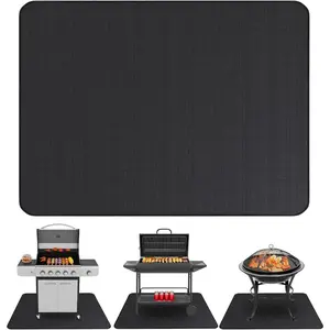 Under Grill Mats for Outdoor Grill (48 x 30 inch) Double-Sided Fireproof Mat for Under Fire Pit Mat the Perfect Grill Matt