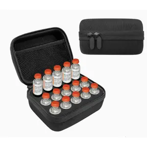 15-Slot Insulin Vial Case Holder, Insulin Vial Storage Organizer For Standard 10ml U-100 Vials, Portable Insulin Vial Travel Case With Mesh Bag For Refrigerator & Travel