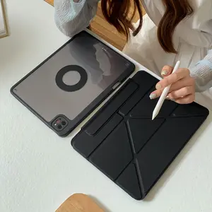 Magnetic Detachable Tablet Case with Pen Holder Slot, 2 Counts/set Foldable Anti-drop Tablet Protective Cover, Tablet Accessories for iPad 10th 10.9'' 7/8/9th
