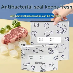 Food Grade Aluminum Foil Pouches Sealed Bags Zipper Style Freezer Storage Containers, Durable & Reusable Food Preservation Solution, Zippered Storage Containers