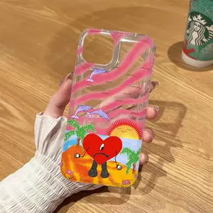 New Rapper B-Bads B-Bunnys Protective Phone Case for iPhone 17 16e 16 15 14 13 12 11 Pro Max Mini Air XR XS X 7 308 Plus, Shockproof Soft Tpu Back Cover, Smartphone Casing Cellphone