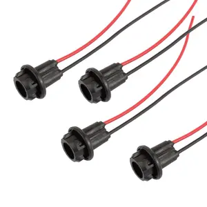T10 W5W 194 Bulbs Sockets Pre-Wired Connector (Pack of 4)