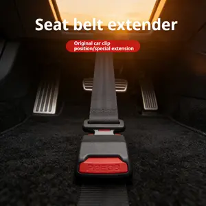 Auto Seat Belt Buckle Extender Holder Clip with Silent Non Rattle Design Secure Locking for Easy Rear Seat Access in Most Cars