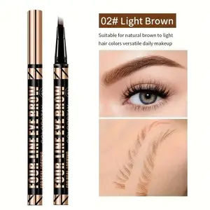 4-tip liquid eyebrow pencil, water and sweat resistant, easily creates natural and full eyebrows, effortlessly draws hair-like strokes, long-lasting and smudge-proof, a perfect holiday gift for women