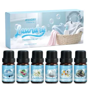 6-Pack Fresh Laundry Fragrance Oils, 10ML Clean Linen Scented Oil Set for Diffusers, Candle Making, Soap Making and Home Scenting