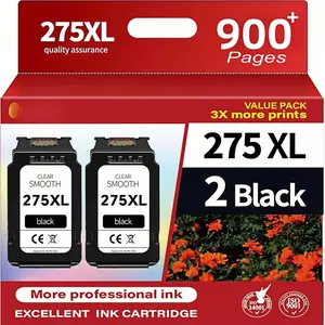 275XL Ink  Replacement for  Ink 275 275XL Black PG-275 PG-275XL Works for  PIXMA TR4720 TS3720 TS3500 TS3522 TS3520 TS3722 TR4700 TR4722 TR4723(2 Black)