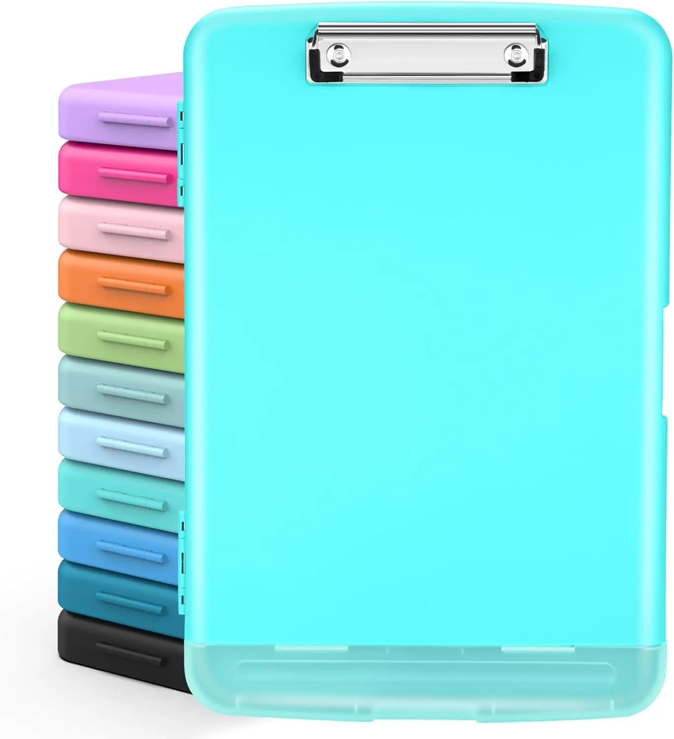 Clipboard with Storage 8.5x11, Heavy Duty Plastic Clipboard Folder with Pen Holder for Office, School and Nursing Use