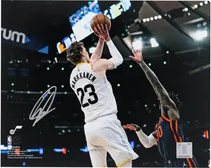 Lauri Markkanen Utah Jazz Autographed 8' x 10" Shooting vs New York Knicks Photograph - Fanatics Authentic Certified