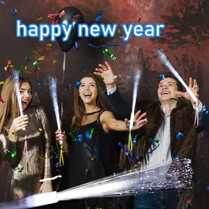 48 Pieces White Fiber Optic Sticks, Light Stick, LED Light up Wedding Sticks with 3 Light Modes, Long Flash, Birthday, Wedding, Bridal Shower, Glow in the Dark, Party, Favor Supplies