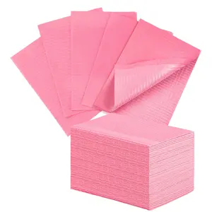 40pcs Disposable Nail Mats, Nail Desk Protection, Desk Accessories For Manicure Pedicure, Waterproof Easy To Clean Versatile For, Salon Nails & Home Diy Nail Art Supplies, 13"X18"Pink