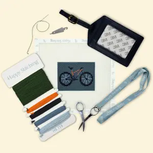 Happy Stitching - Trail Mix Needlepoint Luggage Tag Kit - Self Finishing Needlepoint Craft Kit