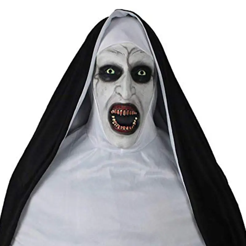 Halloween Mask Thriller Glowing Horror Nun Mask