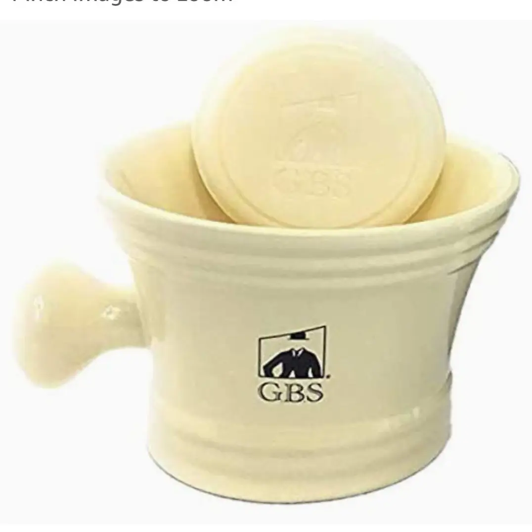 Ivory Ceramic Heavy Duty Shaving Mug with Bay Rum shave Soap puck 3Oz shaving set for gentlemen Father’s Day gift for Dad