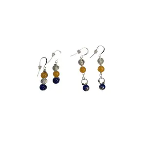 Crystal Class Beads Earrings - Set of 2