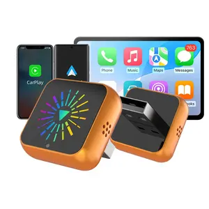 2026 Dual-Head Mini Wireless Carplay & Android Auto Adapter, Dual Type-C USB Ports, GPS Navigation, Hands-Free Calling