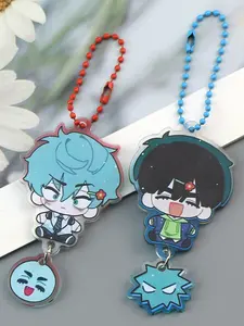 1pc Alien Stage Pendant Keychain with Acrylic Design, Cute Cartoon Ivan and Till Charms Bag Decoration, Unique Gifts for Fans and Collectors, Keychain Jewelry, Keychain Parking Key, Keychain Series Figures