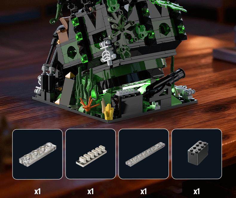 Deep Sea Megalodon Building Set, 1,014+ Pieces, Underwater World Marine Life Model Kit, High Difficulty Collectible Display Assembly Toy for Adults, Creative Gift for Ocean Enthusiasts