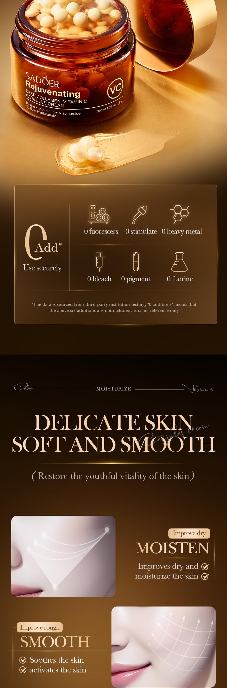 Brightening Cream Collagen & Vitamin C Moisturizer Advanced Radiant & Firming Formula Deep Hydrating K-Beauty Facial Care for Glowing Skin