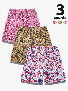 Men's Camo Print Shorts, Regular Fit Casual Street Shorts for Summer, Men's Bottoms for Daily Wear