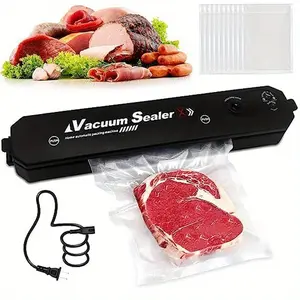Vacuum Sealer with 50pcs Sealing Bags for Food Preservation and Vacuum Low Temperature Cooking, Automatic Air Food Sealing System