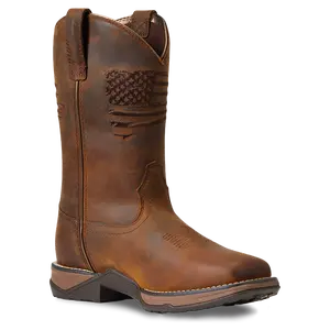 Ariat Ladies Anthem Patriot Waterproof Brown Square Toe Boots 10040369