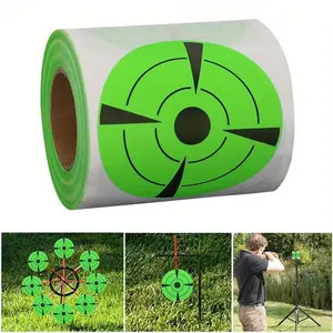 125pcs/Roll Green Shooting Exercises Splatter Target Stickers Set, Shooting Target Training Supplies Sticker 3 Inch/7.5 Cm