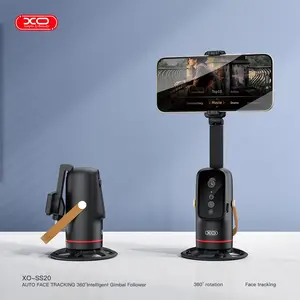 Auto Face Tracking Tripod, with Gesture Control Functon ,360° Rotation Face Body Phone Camera Mount Smart Shooting Phone Tracking Holder for Live Vlog Streaming Video, Accessories Selfie 360 Rotating Phone Stand Smartphone Vlogging Kit