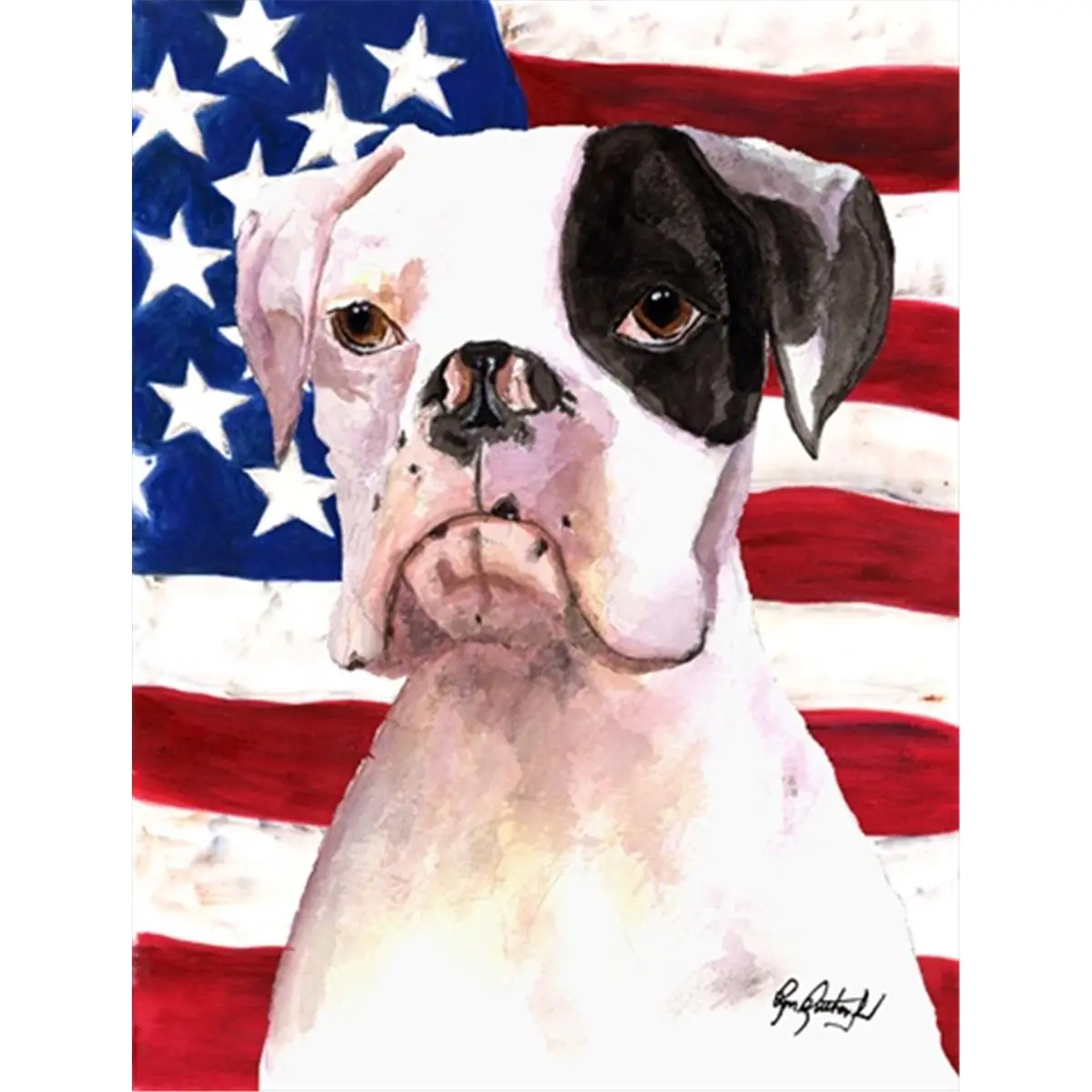 212 MAIN Patriotic Decor Heavyweight Full-Size Cooper USA American Flag Boxer House Banner, Fade-Proof Home & Festive Party Backdrop