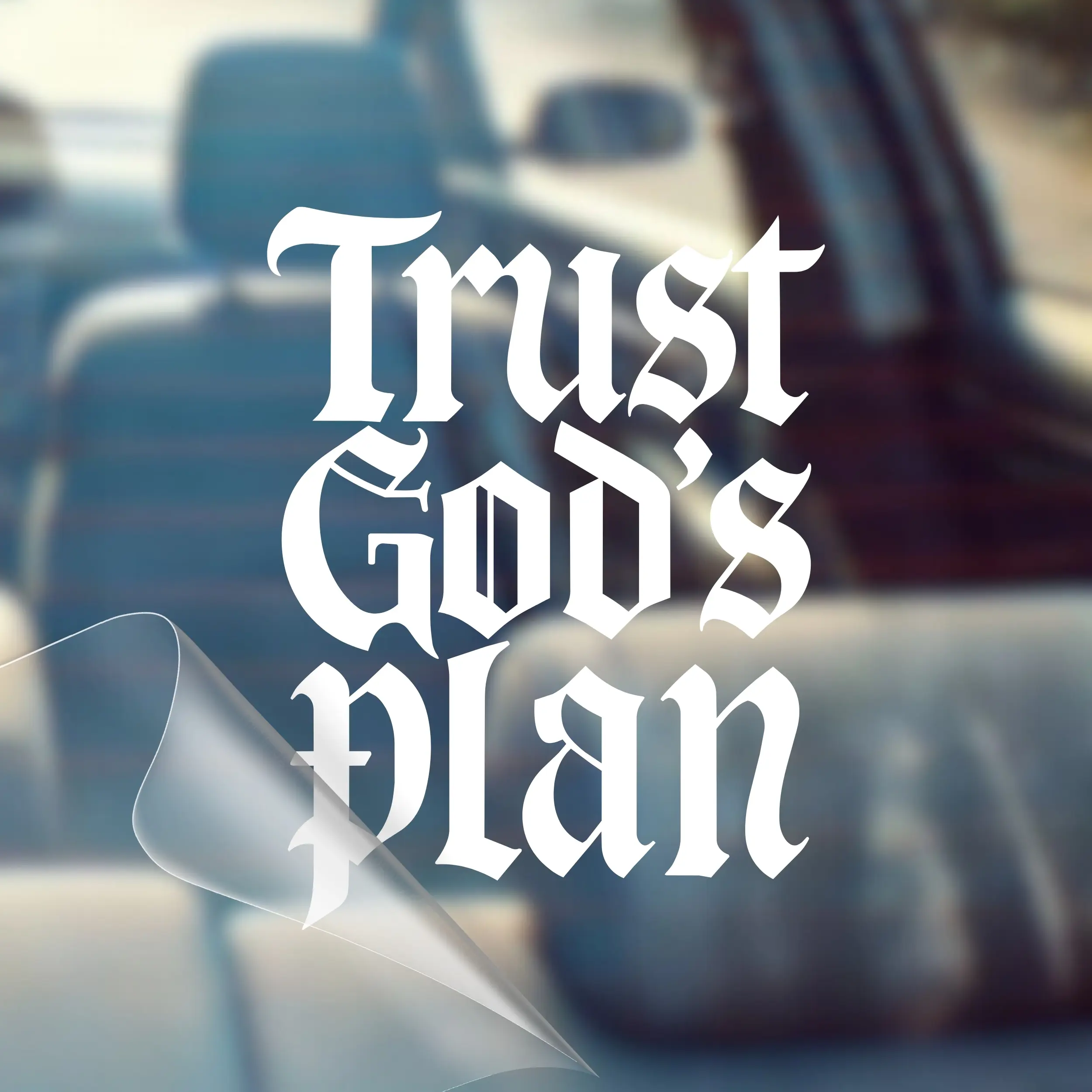 Trust God's Plan - Christian Car Decal Sticker – Made in USA, Waterproof Oracal 651 Vinyl