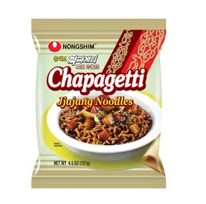 Nongshim Ramen Noodles, Gourmet Instant Ramen, Premium Microwavable Noodle, Chapagetti, 4.5 Ounce (Pack of 4)