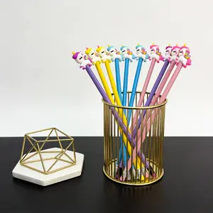 15/25pcs Creative, Cute and Colorful Unicorn - themed Wooden Pencils for Campus Design. Creative Gifts from the Unicorn Series for the Back - to - School Season. Colors are Random.