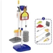 Kids Cleaning Tool Car Set, Realistic Housekeeping Playset with Broom and Mop, Unisex Toy for Halloween Festival Gifts, No Batteries Needed, Toddler Playset, Pretend Play Set