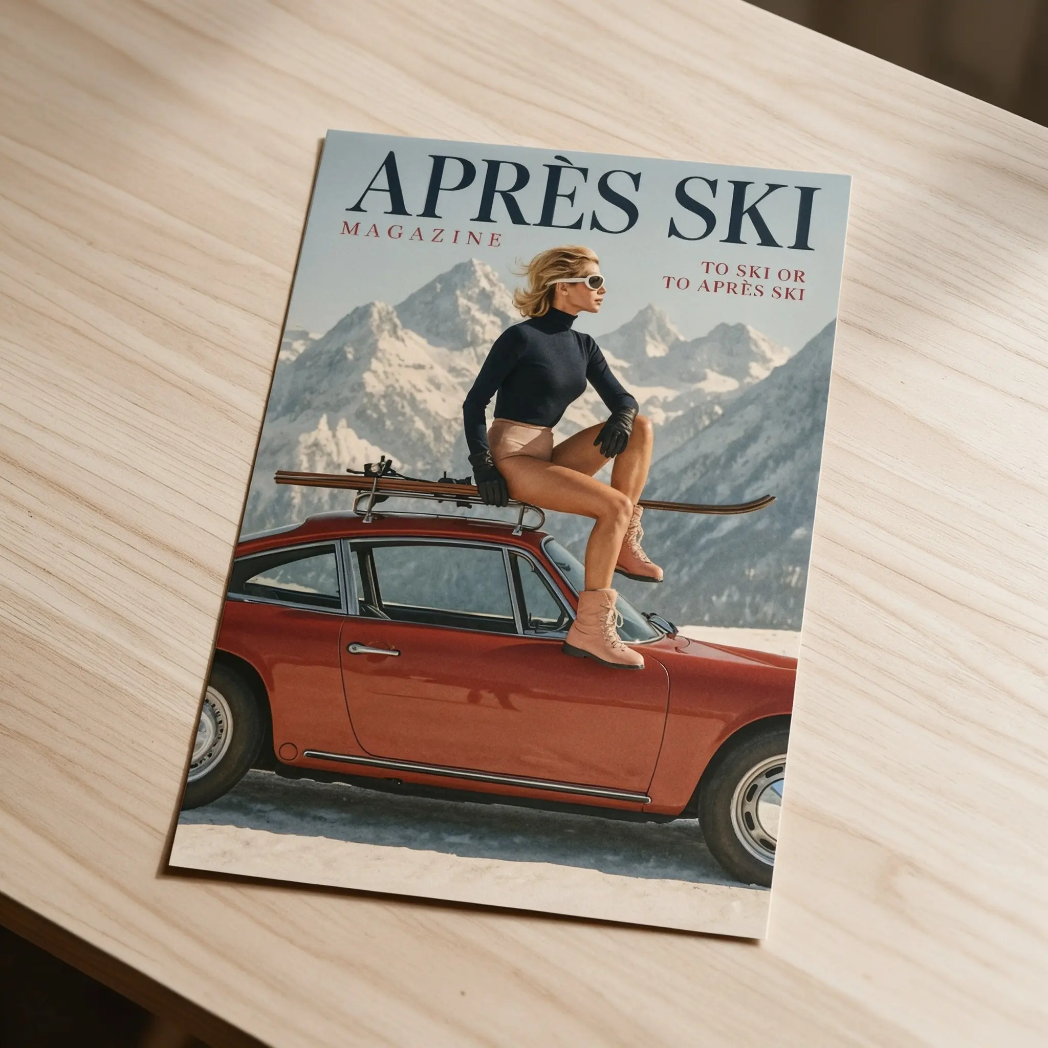 Aesthetic Room Decor, Apres Ski Photography Print, Mountain Snow Wall Art, Winter Ski Gift