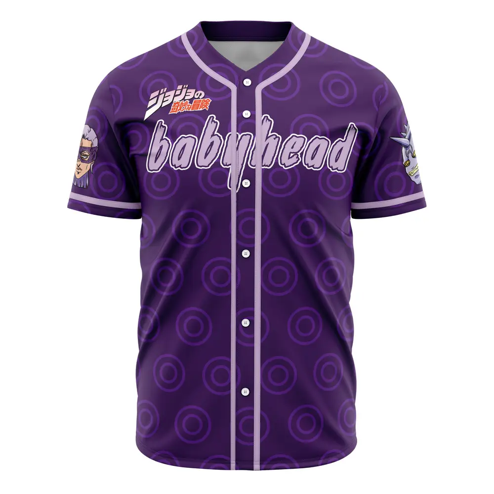Men's Jojo’s Bizarre Adventure Melone Babyhead Professional Baseball Jersey, Sports & Outdoor Clothing Top