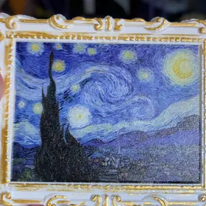 Van Gogh Art Series Refrigerator Decor Magnet, 1/3 Counts Creative Magnetic Photo Frame, Vintage 3D Decorative Sticker for Home Decor, Travel Souvenirs #TOP PICKS