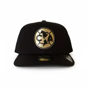 America Gorra Black Snapback with Gold C&A Logo