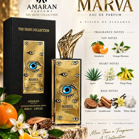Marva by Amaran Parfums The Irish Collection – Eau de Parfum 85 mL / 2.8 fl oz