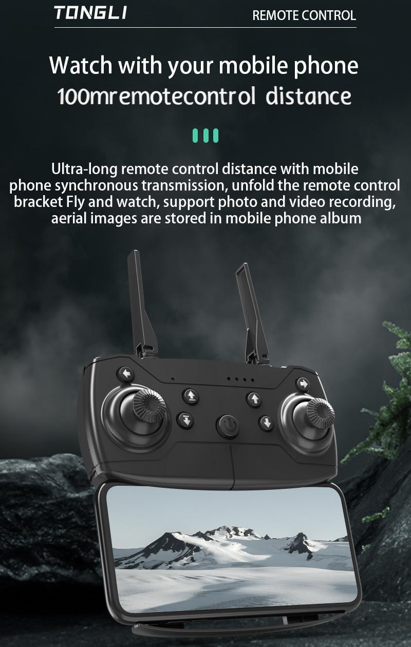 TongLi Kids' electric remote-controlled aircraft, aerial photography drone, four-axis flight vehicle with one-key take-off and stunt roll functions. It is an ideal holiday gift for children aged 6 to 12 for Christmas, Halloween and Thanksgiving.