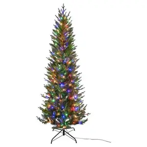 7 ft. Slim LED Majestic Fraser Fir Color Changing Christmas Tree, Multi Color - 350 Count