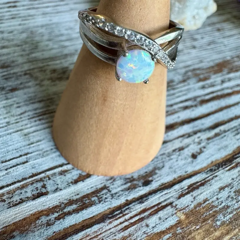 Saturn Opal Ring Sterling