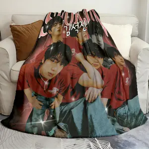 Printed flannel throw blankets Seokjin Fresh and soft blanket Sofa cover soft flannel blanket cozy home and travel blanket