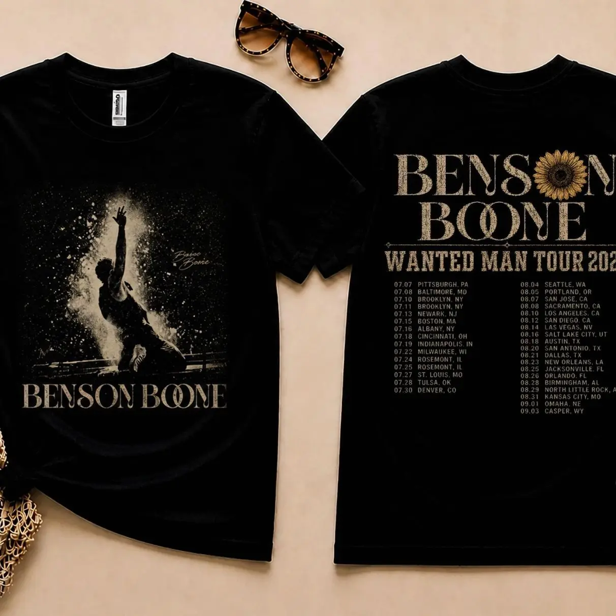 Wanted Man Tour 2026 Concert Shirt 2 Sides, Comfort Colors Merch 2026 Shirt, Fireworks and Rollerblades Tour 2026 F