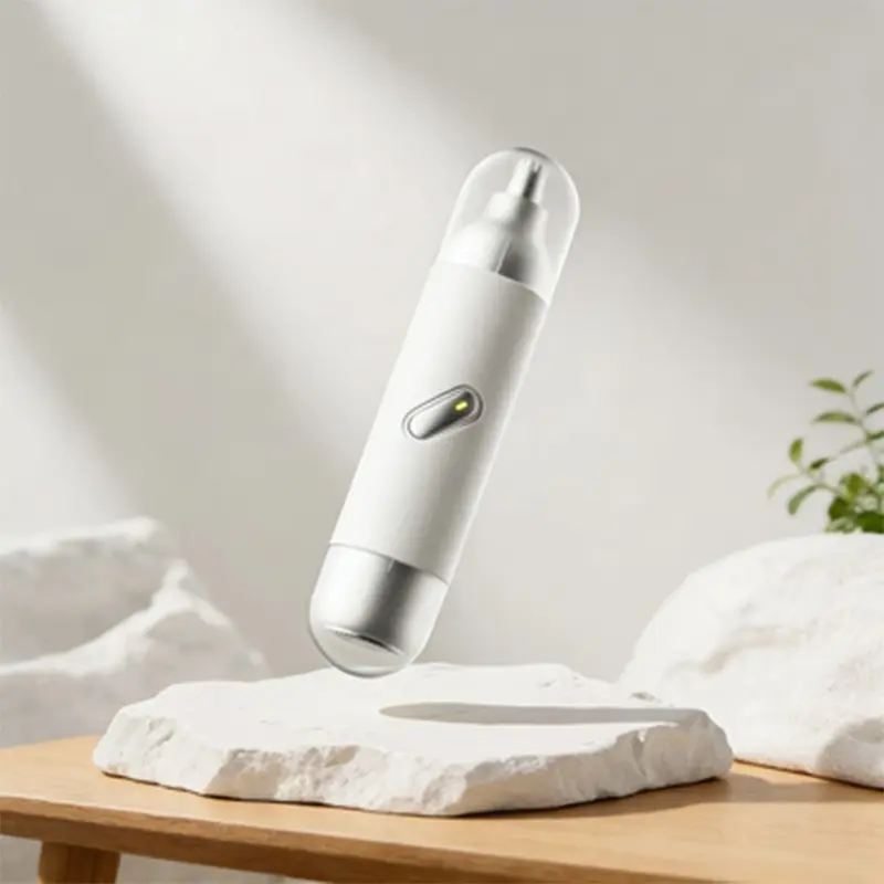 Mini Electric Nose Hair Trimmer, Compact Pocket Size, USB Rechargeable, Portable and Easy Grip, Ideal for Men and Women, Travel and Daily Use