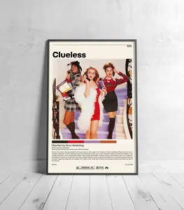 Clueless | Amy Heckerling, Minimalist Movie Poster, Vintage Retro Art Print, Custom Poster, Wall Art Prin, Home Decor