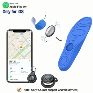[Free Deliver] Tukio GPS Tracker(iOS Only) Lucid Tag for Kids & Pets Mini Clear Design Air Tag Weatherproof Case Anti-Lost Device Works with Apple Find My (iOS Only) IP67 Waterproof Replaceable Battery Remote Bluetooth Protection